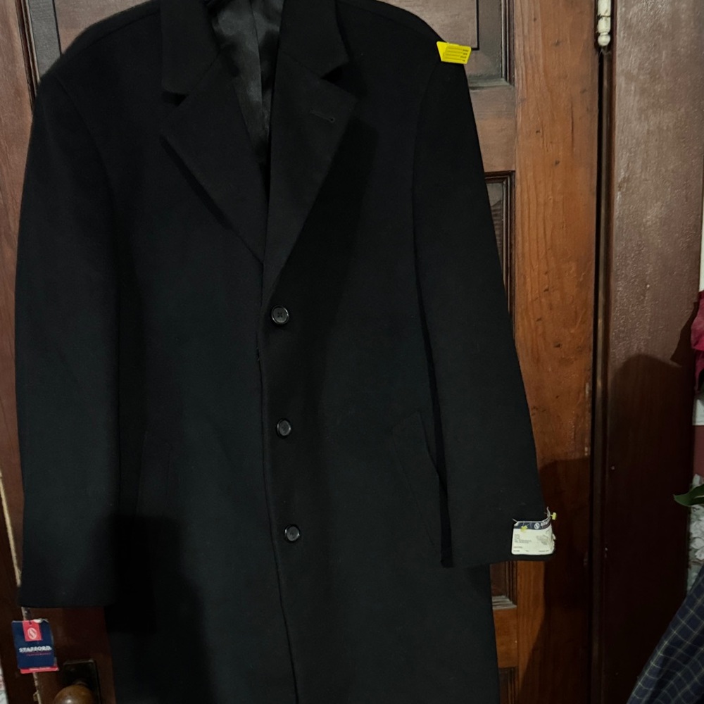 Stafford Classic Black Trench Coat